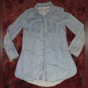 Girl Krazy Chambray Button Up 8